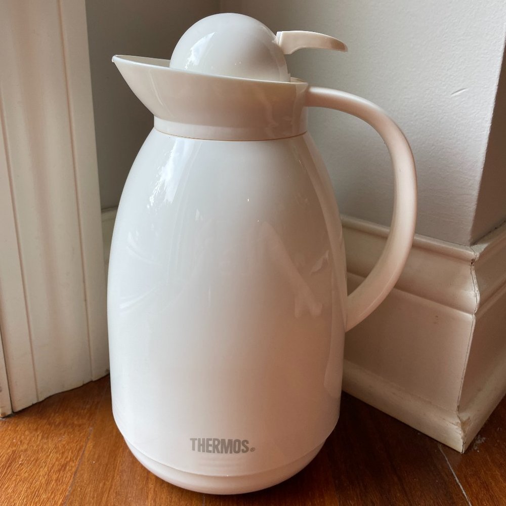 White Thermos Thermal Carafe - glass lined